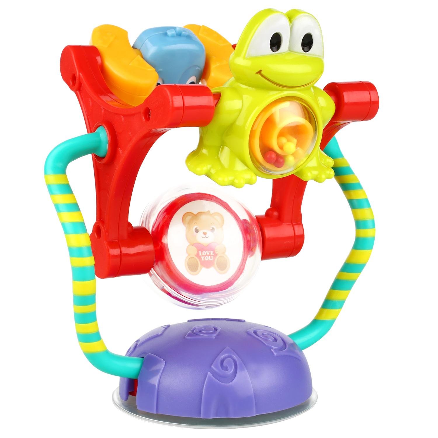 Peradix Juguete Electrónico Sonajeros y Aros de Animales para Bebé Sucker Juguete para Infantil Cochecito de Bebé