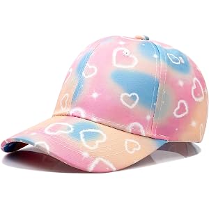 YeeHeen Girl Baseball Cap Cute Prints Adjustable Sun Hat for Kids