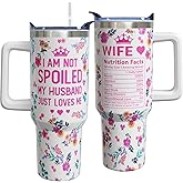 ZORKET Birthday Gifts for Wife from Husband Ideas - Wedding Anniversary, Romantic Valentines, Mothers Day, Christmas Gifts for Wife Her - 40 oz Wifey Tumbler
