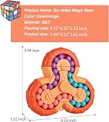 SUOXU Magic Bean Rotating Cube - Fidget Finger Puzzle Toy for Kids Adults view 6