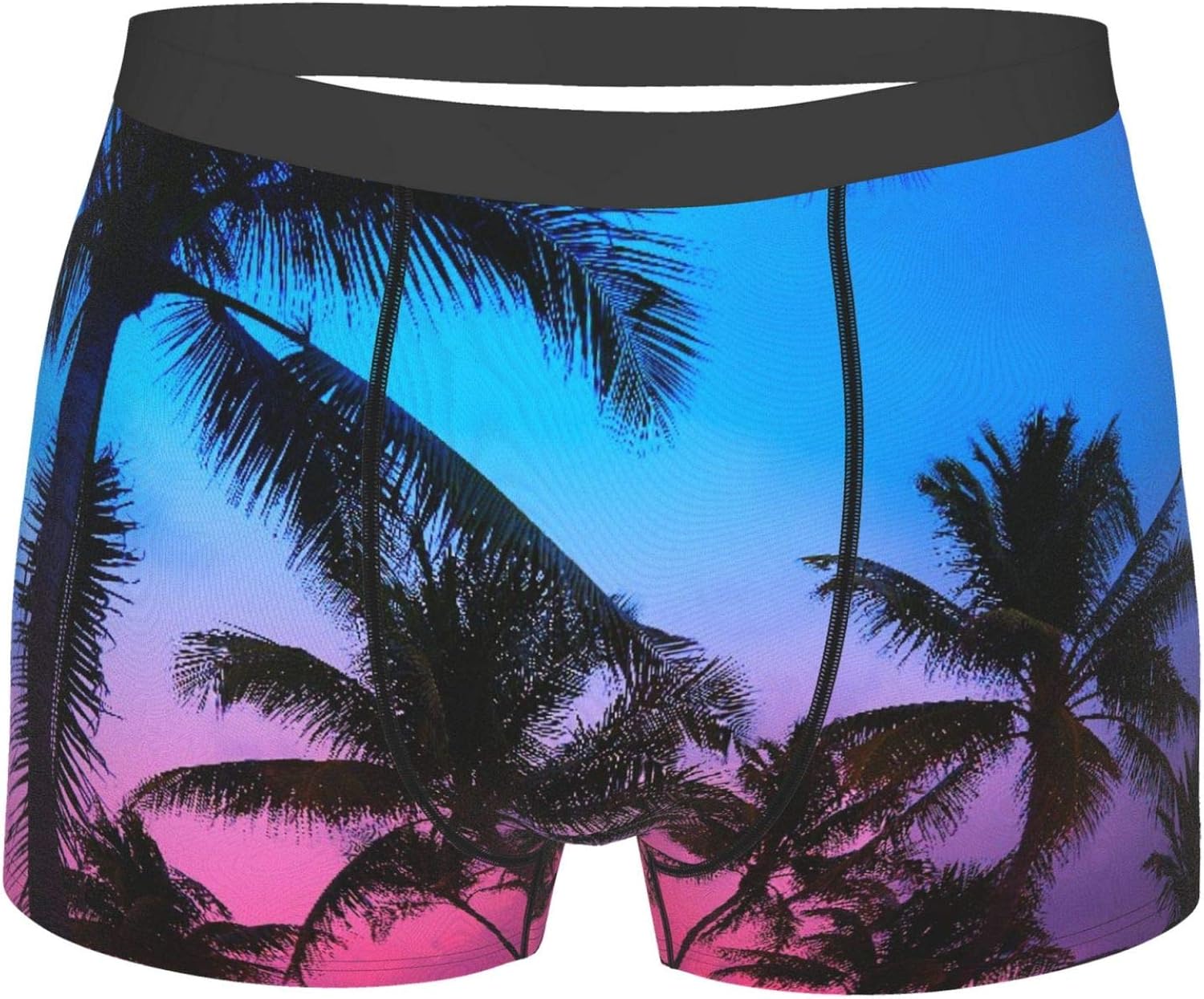 Men's Underwear, Miami Beach South Beach Sunset Palm Trees In Ocean