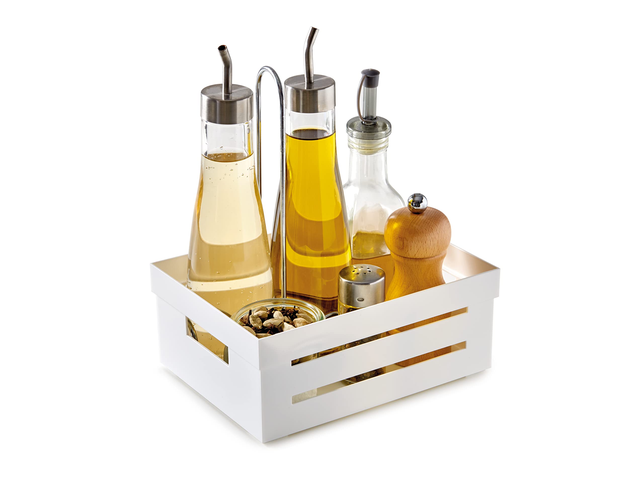 Snips Kitchen Storage Basket Organiser - 2L - Space-saving Plastic Storage crates to Organize Kitchen, Pantry, Dining Room - Drawer & Under Table Storage - Made in Italy - BPA & Phthalate-free