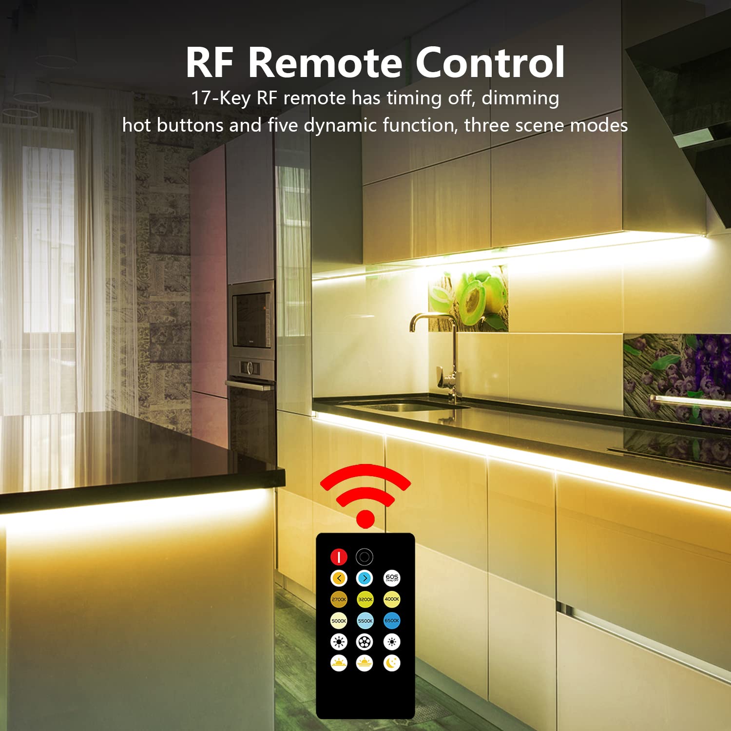 DAYBETTER Under Cabinet Lights, 6 PCS Under Cabinet