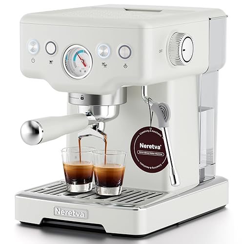 Neretva Espresso Machine, 1450W Stainless Steel Coffee and