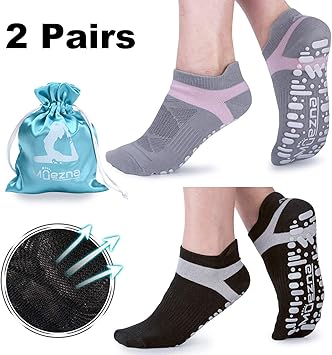 Calcetines Yoga Antideslizante Deporte Mujer silicona gránulos de ...