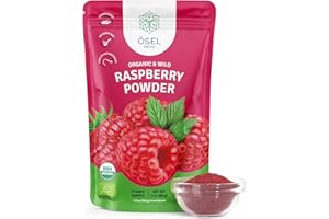 ÖSEL BERRY Organic Raspberry Powder - 3oz | USDA Certified | Organic Freeze Dried Raspberries | No Sugar Added | Antioxidant-Rich | Ideal for Smoothies, Breakfast & Baking | 30 Years of Excellence