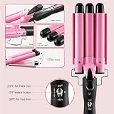 DazSpirit 3 Barrel Hair Waver 22 mm with 2 Temperature Controls Ceramic Coating view 2