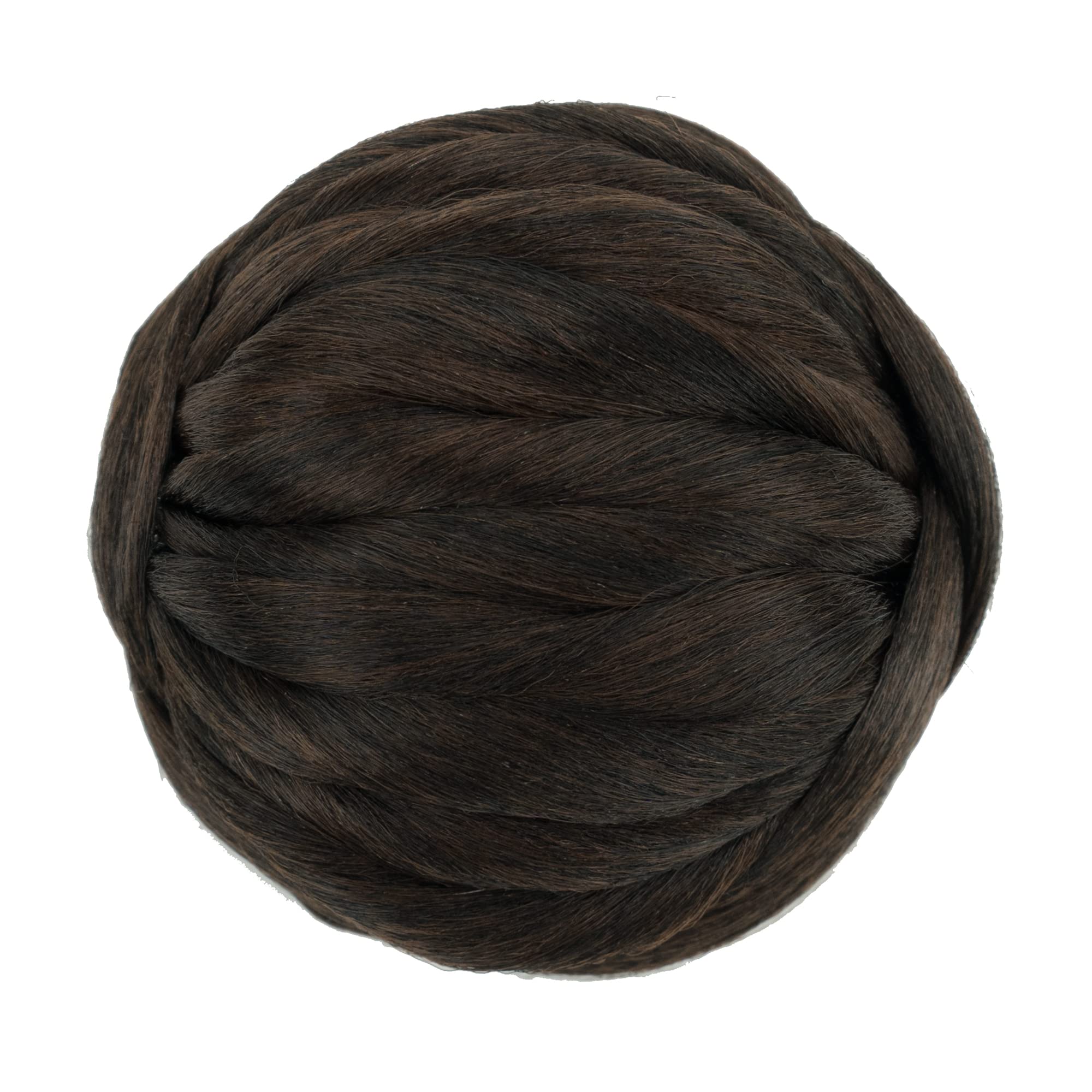 IMISSU Braided Chignon Dancer Hair Cover Donut Hairpieces Scrunchies Hair Bun Wig Updo Wedding Party for Women (M2 Chocolate Brown)