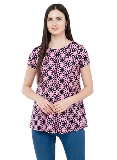 Women's Crepe Multi-Coloured Casual Top