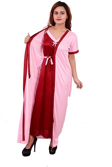 Satin Nighty & Night Gowns - Pink