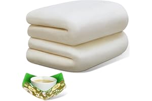 Windyun 2 Rolls Natural Cotton Batting Microwave Projects Heat Resistant Batting Warm White Lightweight Wrap for Potholders Insulated Microwave Gloves Quilting Sewing Crafts Filling 22 Inch