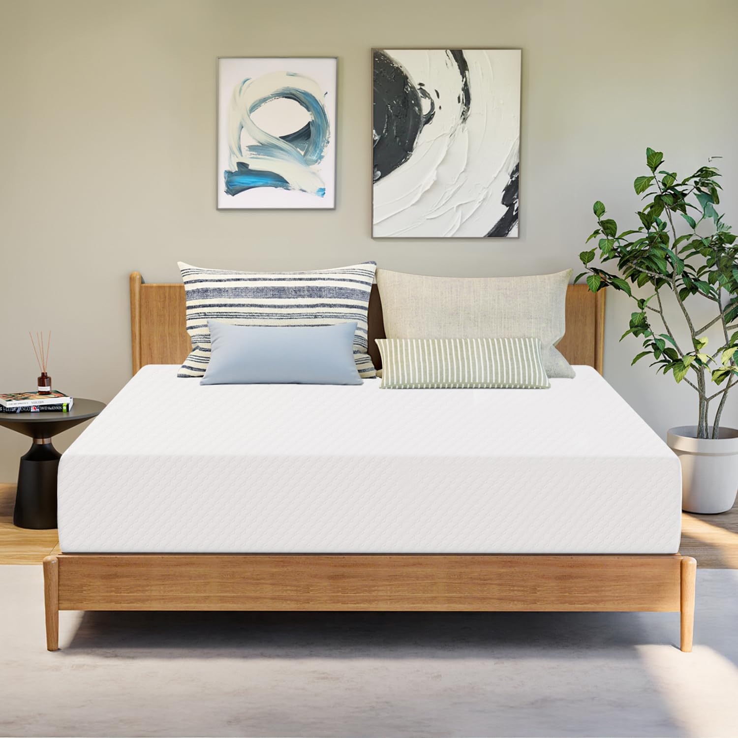 GAESTE 12 Inch Cal King Cooling Gel Memory Foam Mattress Medium Firm for Cool Sleep Pressure Relieving CertiPUR-US Certified Foam, Convenient Mattress in a Box Fiberglass Free (California King,12 in) Image