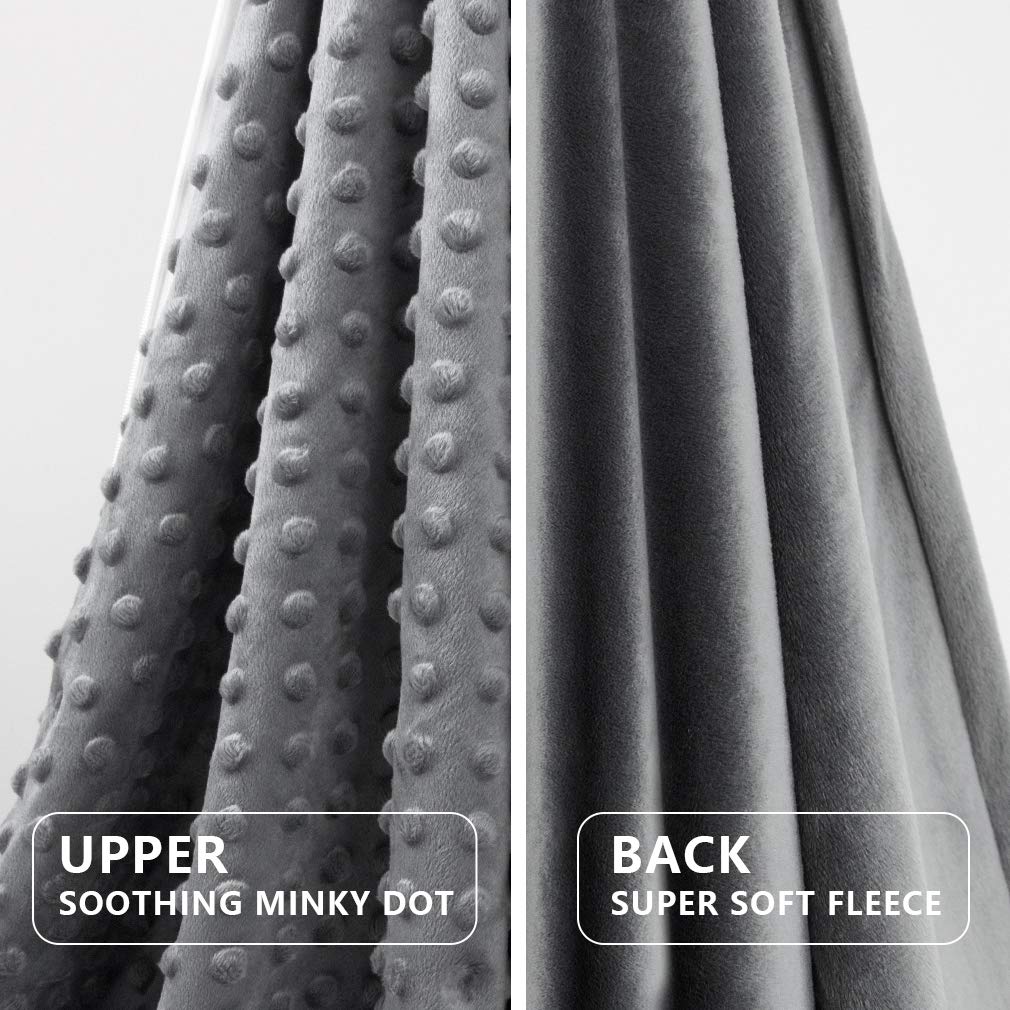 VANZAVANZU Duvet Cover for Weighted Blanket 60\'\'x80\'\' - Cozy Minky Cover Smaller Than Standard Queen Cover Removable Machine Washable & Dryable Versatile Throw Blanket Comforter Cover