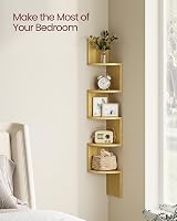 VASAGLE 5-Tier Corner Shelf Natural Oak LBC072Y70 30 kg Load Capacity view 3