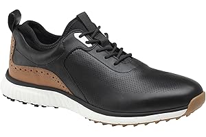Johnston & Murphy Men's XC4 H1-Luxe Hybrid Golf Shoes | Waterproof Leather | Lightweight | Memory-Foam Cushioning