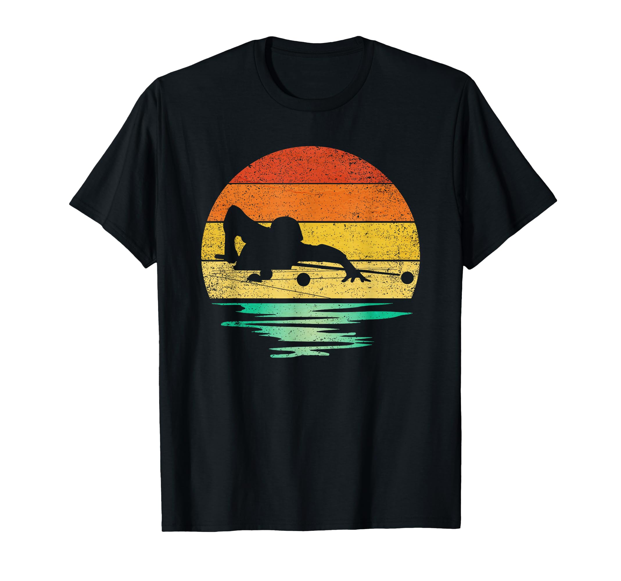 Vintage Billiards Pool Retro Sunset Billiards T-Shirt