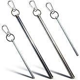 (2 Large,2 Small) Half Moon Elevator Door Keys,Elevator Doors with Key Fob | Large for Otis Elevator Doors, Small for Westinghouse/Schindler
