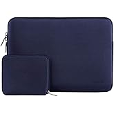 MOSISO Laptop Case 15 inch, 15 inch Laptop Sleeve Bag Compatible with MacBook Air 15 M4 A3241 M3 A3114 M2 A2941 2025 2024 2023, Dell XPS 15, Neoprene Computer Sleeve Bag with Small Case, Navy Blue