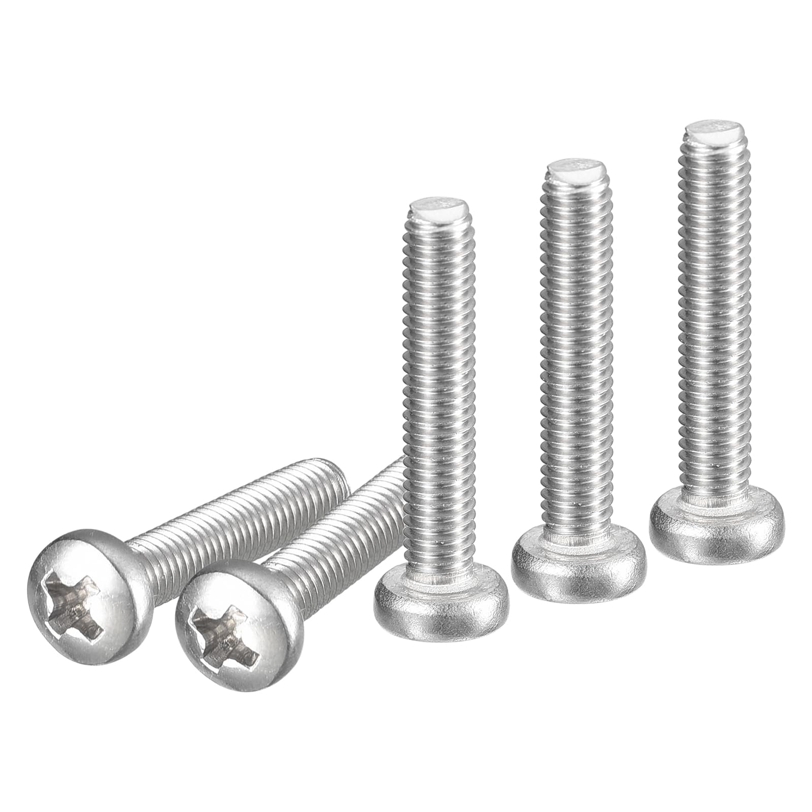 DTGN M3x16mm Pan Head Machine Screws, 100Pcs 304 Stainless Steel, Phillips Drive, Metric Coarse Full Thread, Bright Finish, Screws Bolts Kit