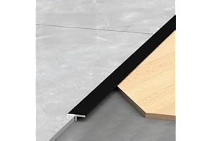 Aluminum T Thickened Floor Threshold Transition Strip, 3-Pack Edge Trim, Floor Door Divider Strip for Threshold/Vinyl Floor/T