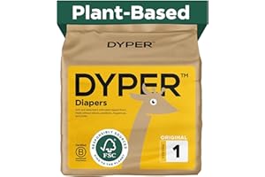DYPER - Baby Diapers Hypoallergenic Cloth Alternative Day & Overnight Protection - Made with Plant-Based* & Honest Ingredients - Size 1 (36 Count)