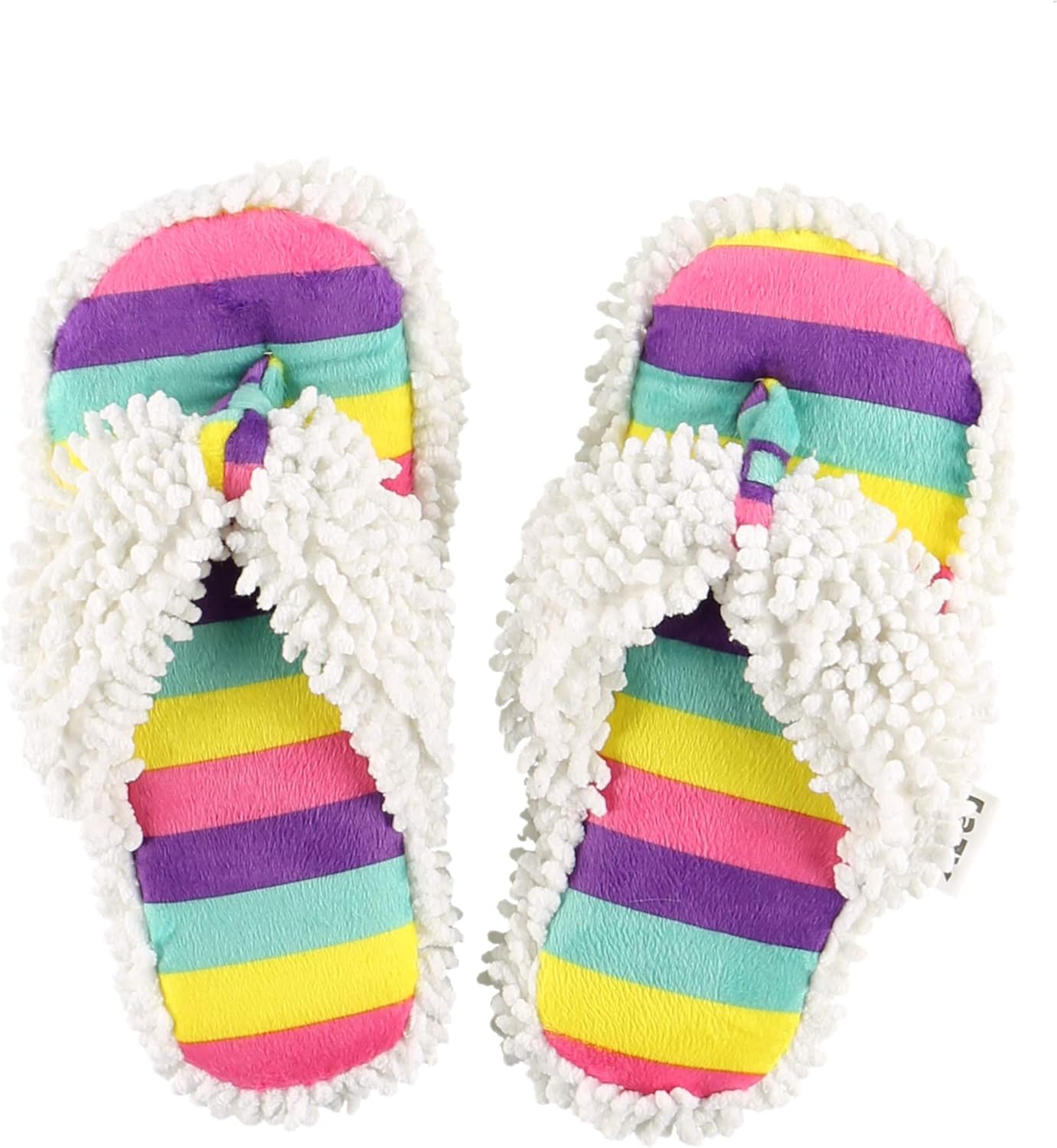 fuzzy flip flop house slippers