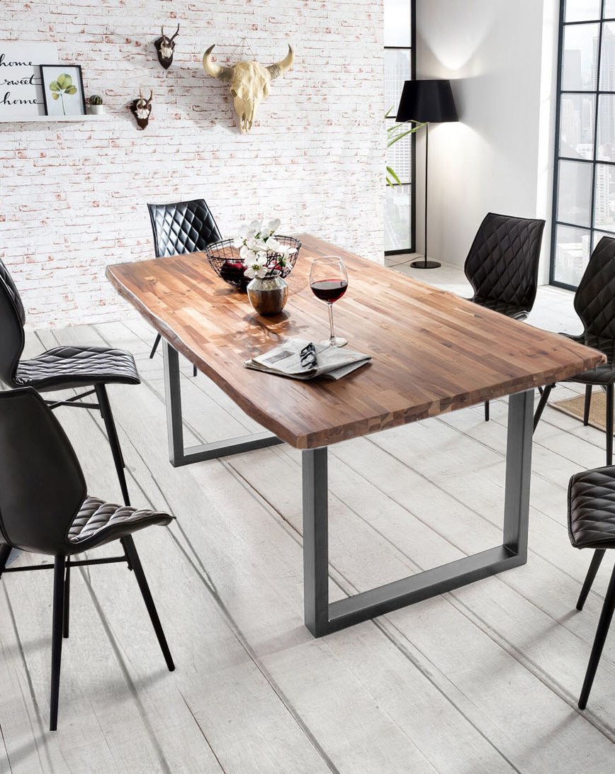 SAM® Stilvoller Esszimmertisch Maryland aus Akazie-Holz mit grauem