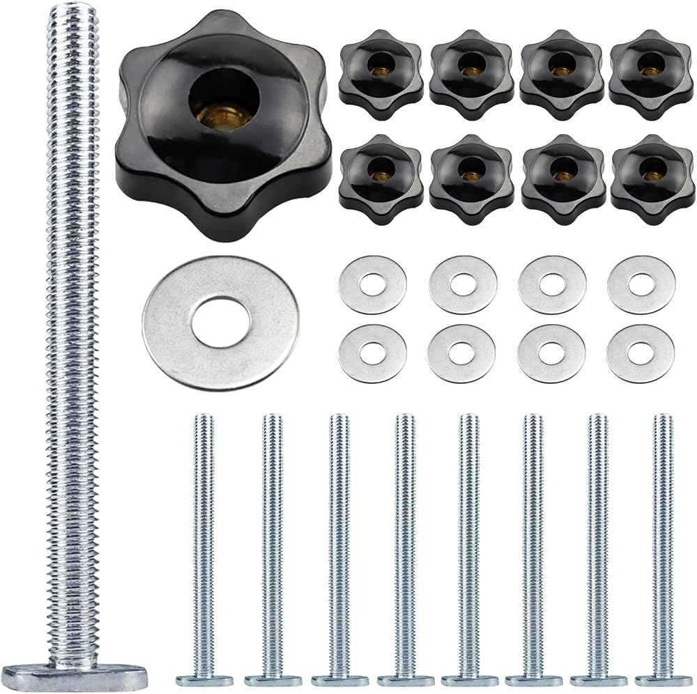 Lemiyoo 24 Pcs T Track Bolts Nut Kit M8 T Slot Bolts Clamp Accessories