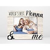 Orchroma Nonna Picture Frame, Nonna Gifts, Nonna Mother's Day Birthday Gifts from Grandkids Granddaughter Grandson, World's Best Nonna and Me Photo Frame 5x7