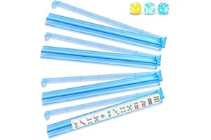 Mahjong Racks with Pushers �C Clear Acrylic Pushers and Racks, Smooth Edge Tile Holders Gift Set �C for American & Chinese Mahj