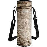 HUGS IDEA Insulated Neoprene Water Bottle Bag With Shoulder Strap | Fits Stainless Steel & Plastic Bottles