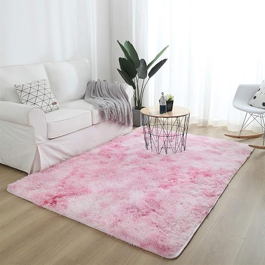Small And Large Size Plain Fluffy Soft Shaggy Living Room Rug Bedroom Floor Rugs