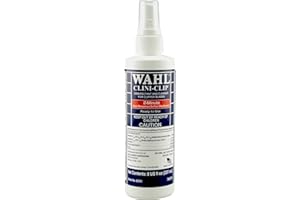 Wahl Professional Clini-Clip Spray, Fast-Acting Cleaner and Lubricant for Clipper Blades, Purifies Grooming Tools, Reduces Friction and Heat, 8 Fl Oz