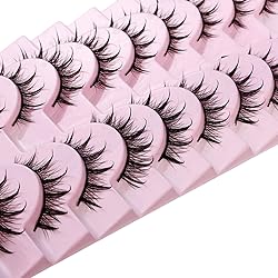 DSLONG 10 Pairs Manga Lashes Wet Look Lashes Effect