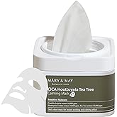Mary&May CICA Houttuynia Tea Tree Calming Mask - Daily Pull Out Sheet Mask for Instant Soothing & Moisturizing - Korean Skincare, Hypoallergenic and Cruelty-Free, 30 Sheets