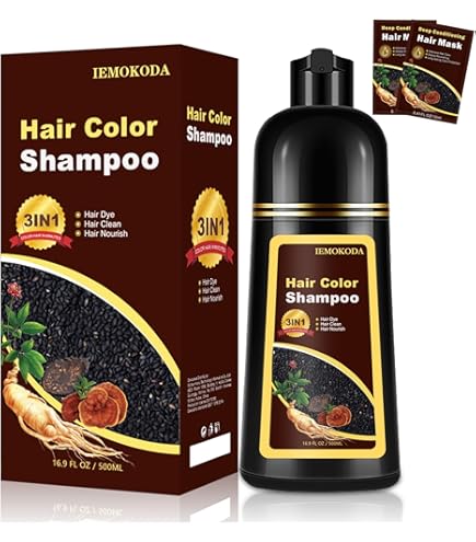 FORDAYS Hair Shampoo 3本セット Amazon.com : Natural Black Tea Hair Dye Shampoo 3-in-1, 100% Gray