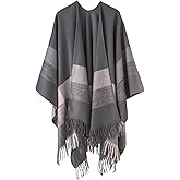 FINIZO Women's Shawl Wrap Ponchos Cape Cardigan Sweater Open Front for Gifts