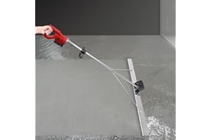 GOSANGOM 21V Electric Screed, Cordless Concrete Wet Screed, Concrete Finish Vibrating Tool, Vibrating Screed with 59 Inch Screed Blade Ruler (Ships in two packages)