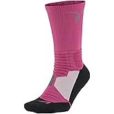 Nike Kay Yow Men's Hyper Elite Crew Basketball Crew Socks (Small, Vivid Pink)