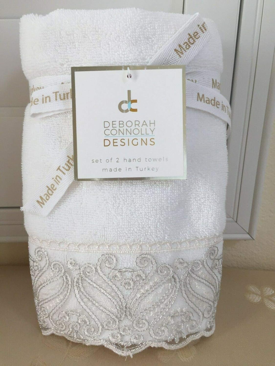 Deborah Connolly Designs 2X Hand Towel Made in Turkey 100