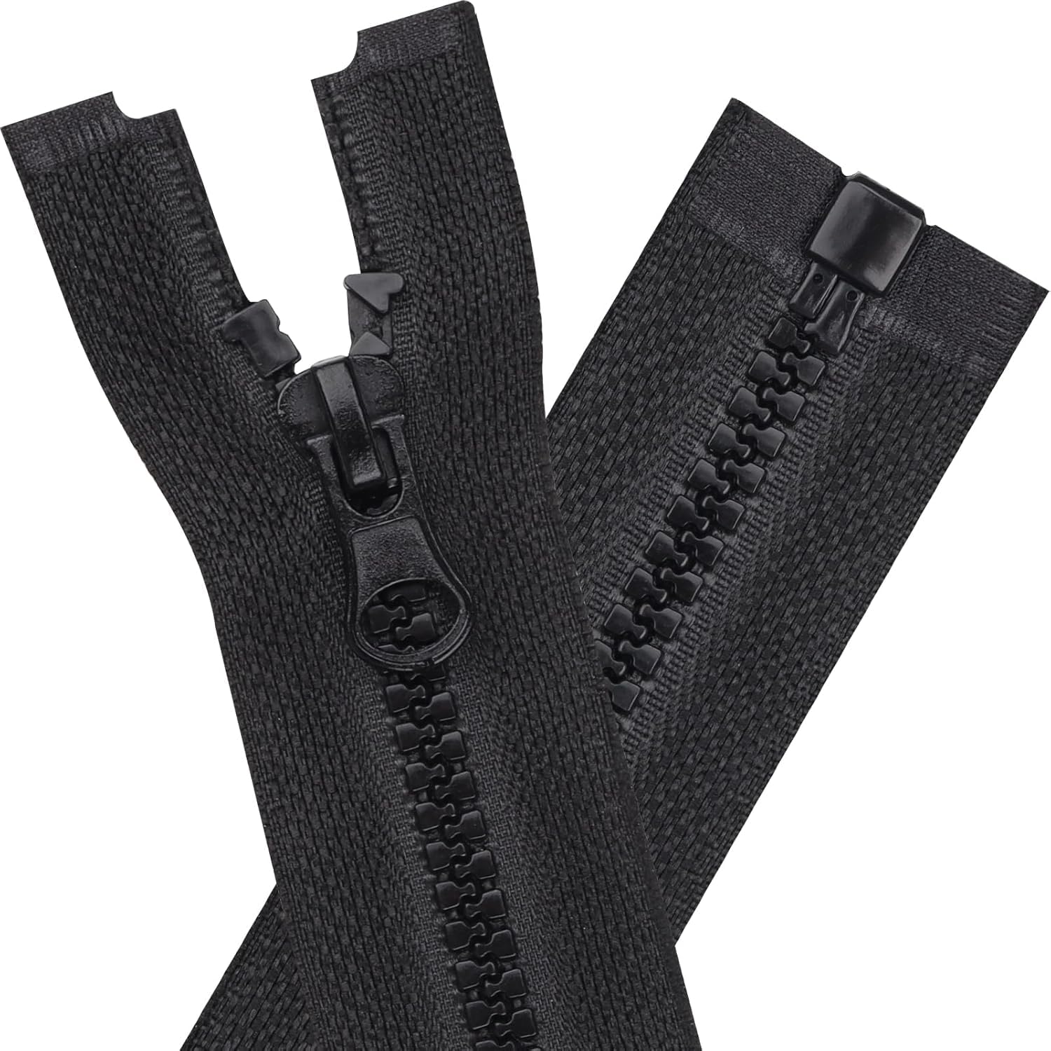 Zip, DOITEM Resin Zipper Plastic Zippers Zips Zip for Sewing and Crafts (Black, 55cm)