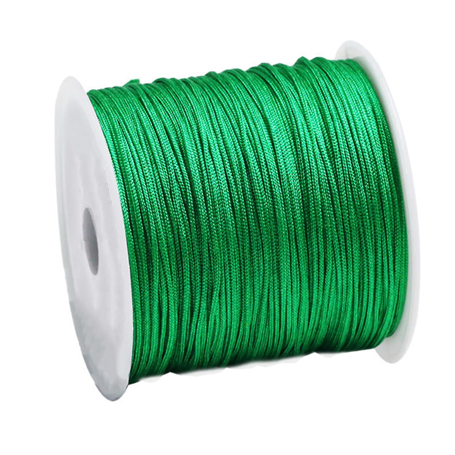 Photo 1 of 150 Yards 0.5 mm Nylon Cord Beading Satin String for Chinese Knotting Beading Macrame Friendship Bracelet Jewelry Making(Green)
