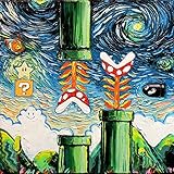 Retro Video Game Art PRINT - Poster print - van Gogh Never Became Invincible - Art by Aja 8x8, 10x10, 12x12, 20x20, 24x24 inches