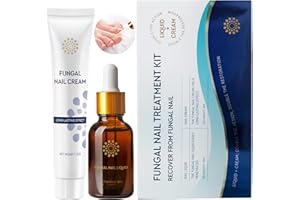 BESTKISS Toenail Fungus Treatment Extra Strength: Nail Fungus Treatment for Toenail and Fingernails - Fungus Nail Treatment with Liquid 15ML and Antifungal Nail Repair Cream 20G - Plant Extract Ingredients