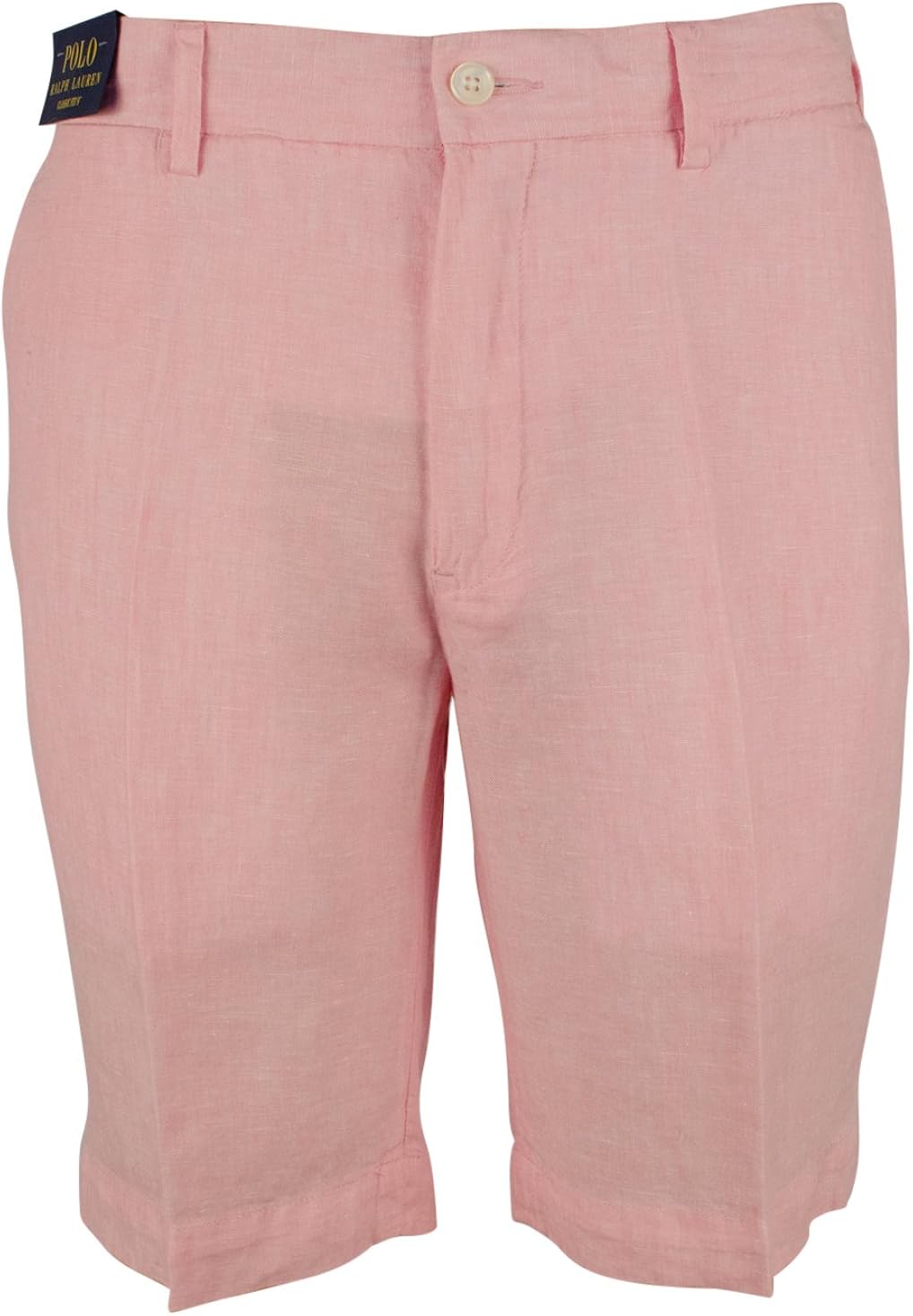 pink linen shorts