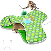 Sofolor Interactive Cat Toys for Indoor Cats, Cat Exercise Toys | Automatic Moving Feather, Hide and Seek Cat Toy with Motion Activated, Chirping, USB Rechargeable