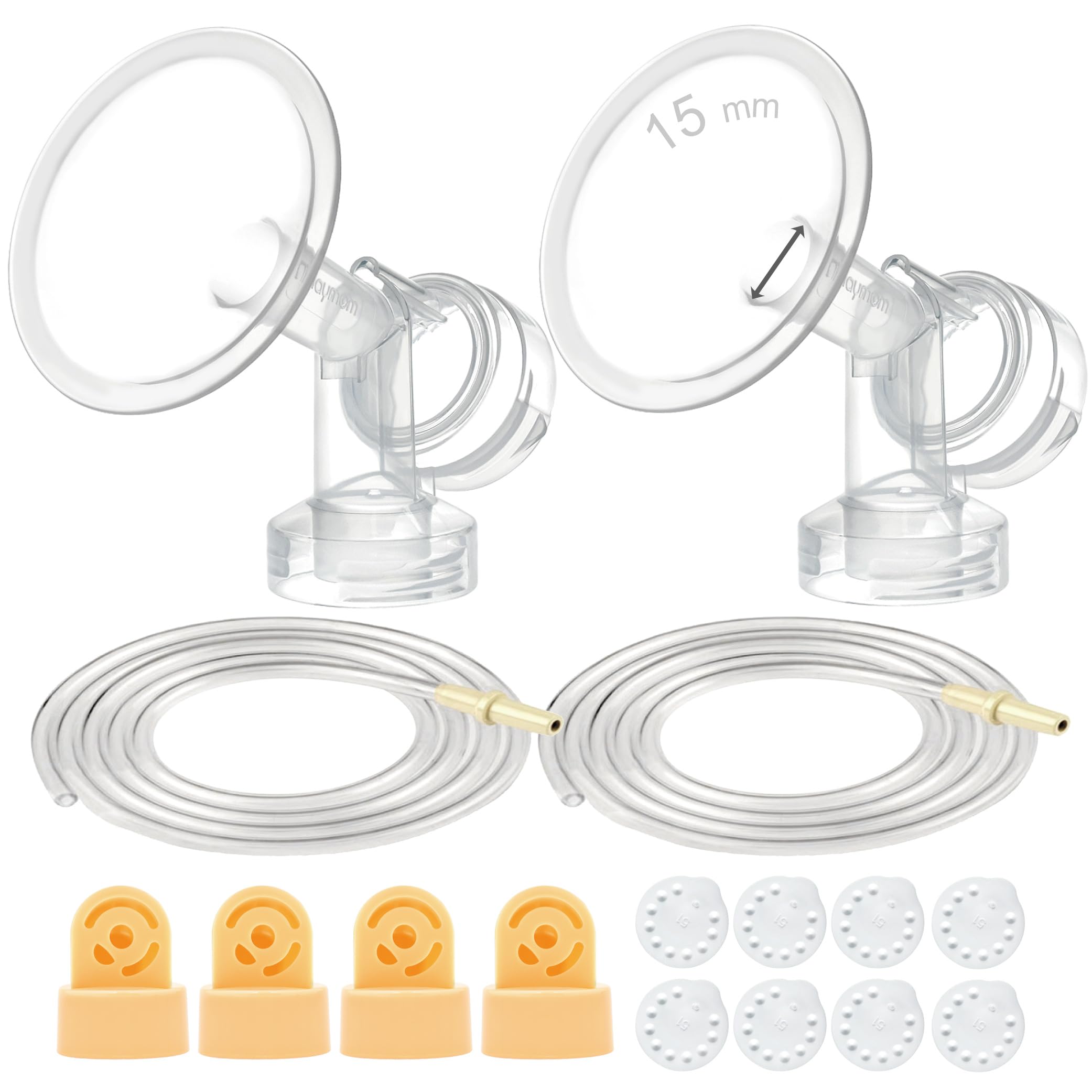 Maymom Pump Parts Compatible with Medela Pump in Style Pumps ; Not for Pump in Style with MaxFlow Pro Pro+ (15mm Flanges)