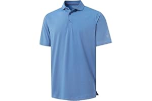 M MAELREG Short and Long Sleeve Polo Shirts for Men Dry Fit Performance Moisture Wicking Sport Pin Striped Mens Golf Shirts