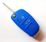 Audi 3 Button Flip Key Cover Silicone Protective Case A1 A3 A4 A5 A6 TT Q5 Q7 view 5