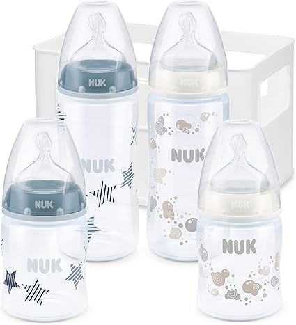 Nuk Kit De 4 Biberons First Choice 2x 150ml Et 2x 300ml Silicone 0 6 Mois Anti Colique Sans Bpa Bleu Garcon Amazon Fr Bebes Puericulture